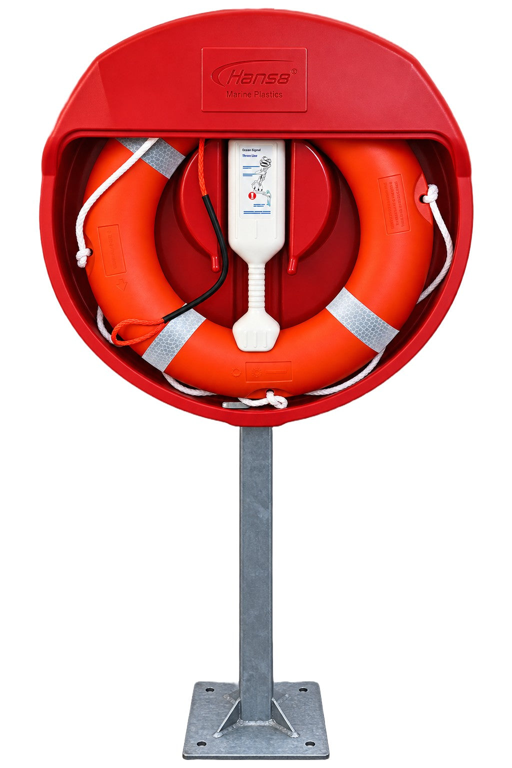 Rettungsringkasten,offen, rot