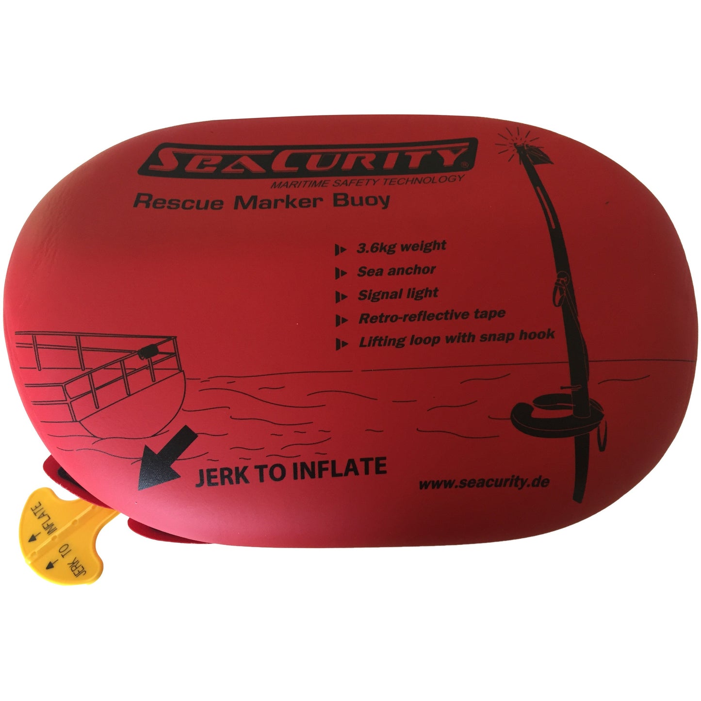 Rote Tasche für SeaCurity Rescue Marker Buoy von SeaCurity GmbH